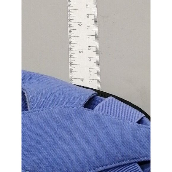 ComfortEase Womens Sandal Purple Cotton Slip On Shoe Stretch Straps Flat Heel 11 - Picture 7 of 12